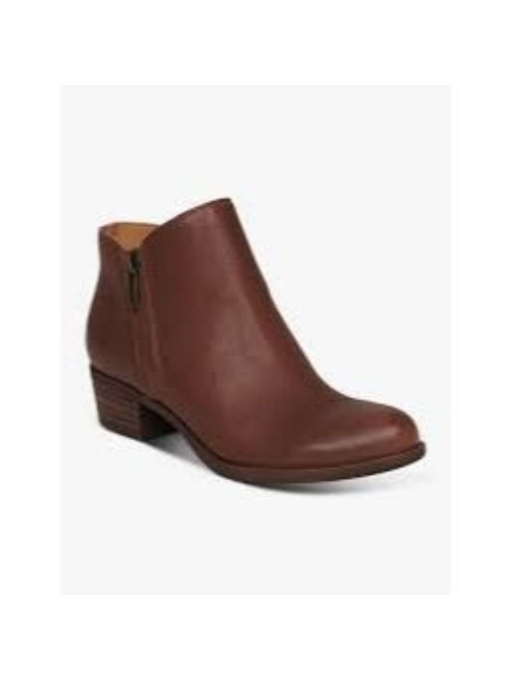 Lucky Brand Tan Brown Leather Barough Booties